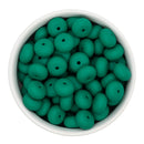 Hunter Green Silicone Abacus Beads 8x14mm (Package of 10)