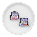Sorry I Can't I Have a Date with my Book Boyfriend Silicone Focal Bead 28x29mm (Package of 2)
