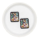 She is Mom Silicone Focal Bead 30x26mm (Package of 2)