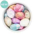 3-D Iridescent Marble Seashell Bead Assortment 30x25x18mm (Package of 5)