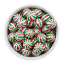 Iridescent Christmas Swirl Beads 16mm (Package of 10)