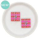 Heart Breaker Lightening Bolt Glitter Silicone Focal Bead 28mm (Package of 2)