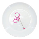 Hot Pink Economy Beadable Keychain (Package of 1)