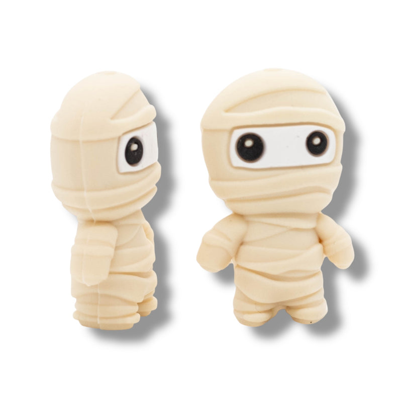 3-D Mummy Silicone Focal Bead 35x22x14mm (Package of 2)
