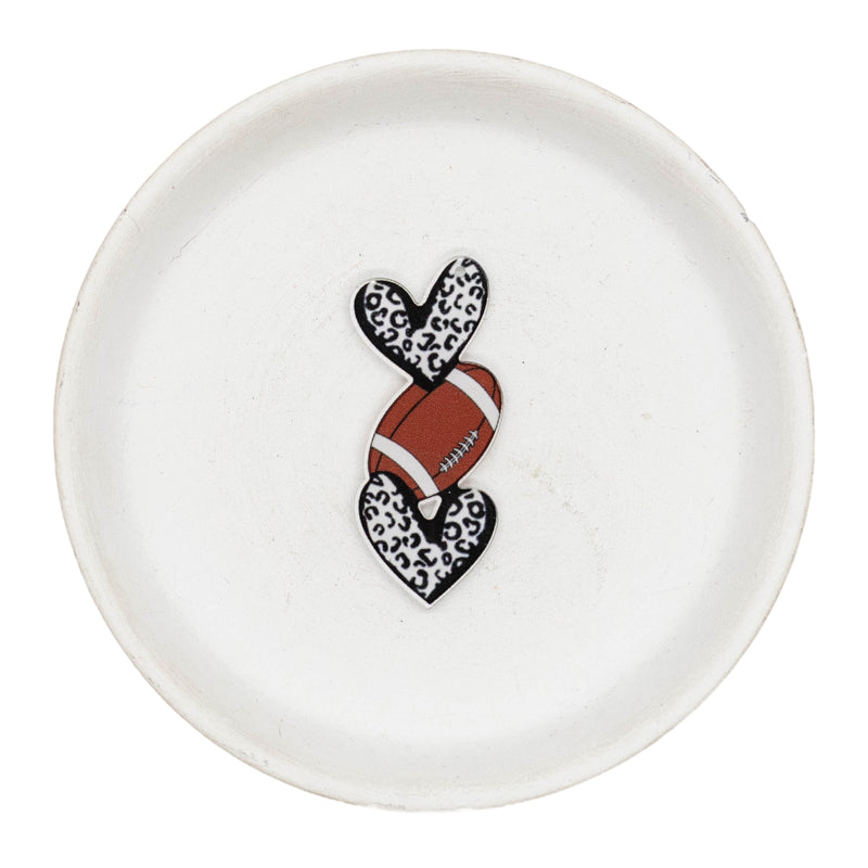 Football Love Acrylic Accent w/Hole 50x21mm (Package of 1)