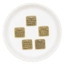 Follow your Dreams Trust Your Heart Bronze Alloy Charm 19mm (Package of 5)