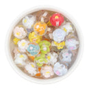 Suspended Multicolor Clay Flower Beads 16mm (Package of 10)