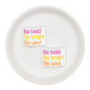 Be Bold Be Bright Be You! Silicone Focal Bead 24x30mm (Package of 2)