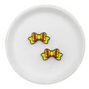 Softball Bow Silicone Focal Bead 29x15mm (Package of 2)