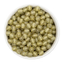 Light Gold Super Glitter Beads 8mm (Package of Approx. 50 Beads)
