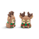 3-D Reindeer with Scarf Silicone Focal Bead 28x24x16mm (Package of 2)