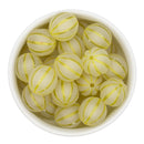 Pale Yellow Frosted Pumpkin Beads 20mm (Package of 10)