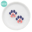 Patriotic Paw Focal Bead 28x30mm (Package of 2)