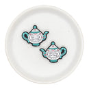 Spilling the Tea Teapot Silicone Focal Bead 26x34mm (Package of 2)