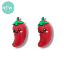 3-D Red Chili Pepper Silicone Focal Bead 28x13x15mm (Package of 2)