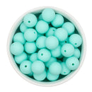 Fresh Mint Silicone Beads 15mm (Package of 10)