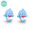 3-D Shark Silicone Focal Bead 31x24x17mm (Package of 2)