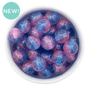 Double Color Super Glitter Pink & Blue Beads 16mm (Package of 10)