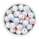 Baby Blue & Crepe Pink Ombre Iridescent Beads 16mm (Package of 10)
