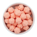 Peach Hexagon Silicone Beads 16mm - Point Top (Package of 5)
