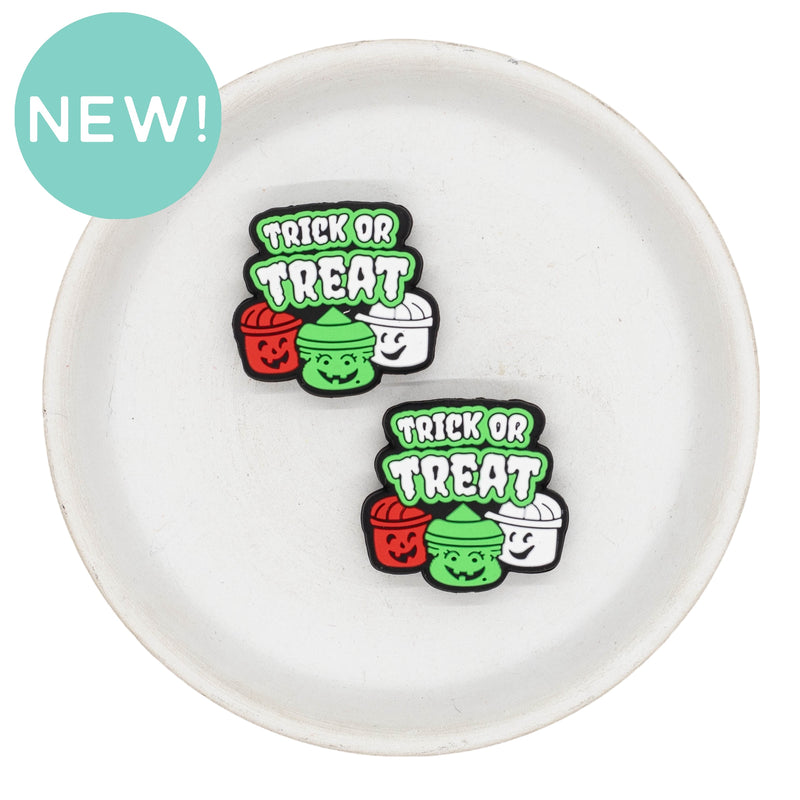 Trick or Treat Pails Silicone Focal Bead 30x28mm (Package of 2)