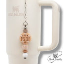 Iced Coffee Please Silicone Focal Bead 27mm (Package of 2)