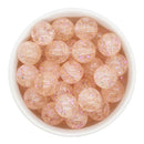 Peach Translucent Holographic Spangle Beads 16mm (Package of 10)