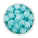 Turquoise Batik Flower Beads 16mm (Package of 10)