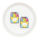 Aesthetic Crayon Box Silicone Focal Bead 33x24mm (Package of 2)