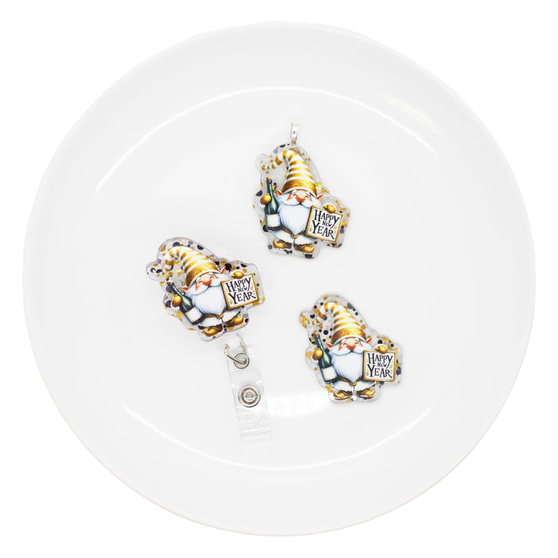 Happy New Year Gnome Acrylic Accent 44x39mm (Package of 1)