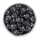 Skull Printed Silicone Beads 15mm (Package of 10)