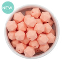 Peach Hexagon Silicone Beads 16mm - Point Top (Package of 5)