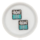 Leopard Mama Life Silicone Focal Bead 27mm (Package of 2)