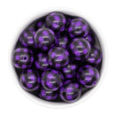 Black and Purple Plaid Beads 20mm (Package of 10)