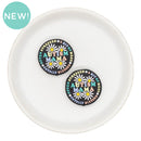 Autism Mama - Often Stress, A Bit of a Mess, Totally Blessed Silicone Focal Bead 30mm (Package of 2)