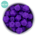 Violet Hexagon Silicone Beads 14.5mm - Flat Top (Package of 5)