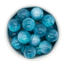 Turquoise Cosmic Glitter Beads 20mm (Package of 10)