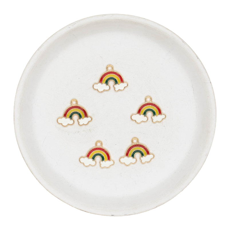 Rainbow Enamel Charm 14x19mm (Package of 5)