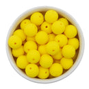 Lemon Yellow Solid Spiral 15mm Silicone Beads (Package of 10)