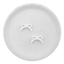 3-D White Petite Bow Silicone Focal Bead 13x22mm (Package of 2)