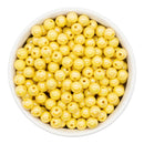Yellow Solid Iridescent Beads 8mm (Package of Approx. 50 Beads)