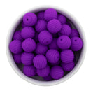 Purple Solid Spiral 15mm Silicone Beads (Package of 10)