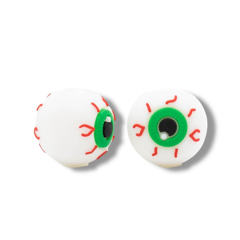 3-D Eyeball Silicone Focal Bead 16x16x16mm (Package of 2)