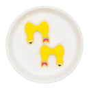 Pencil Bow Silicone Focal Bead 30x32mm (Package of 2)