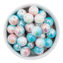 Blue & Pink Ombre Iridescent Beads 16mm (Package of 10)