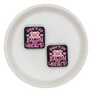 Don't Go Bacon My Heart Silicone Focal Bead 27x26mm (Package of 2)