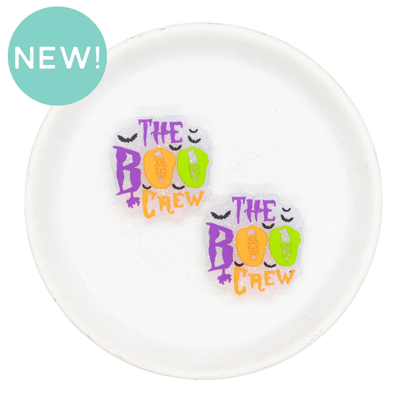 The Boo Crew Glitter Silicone Focal Bead 31x30mm (Package of 2)