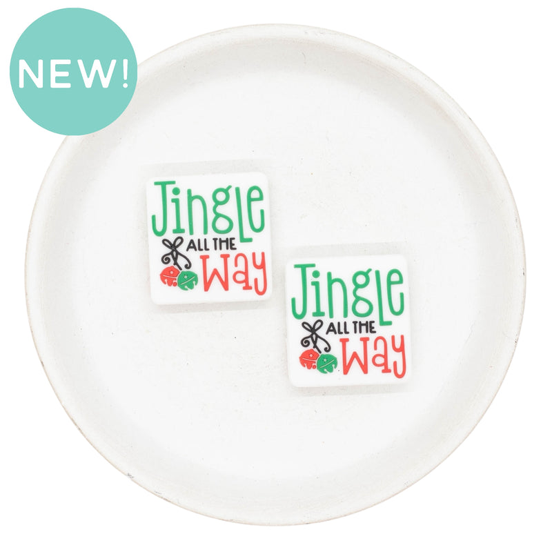 Jingle All the Way Silicone Focal Bead 27x26mm (Package of 2)