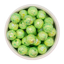 Lime Green Iridescent Disco Beads 16mm (Package of 10)