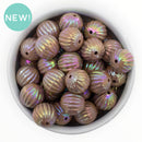 Latte Iridescent Pumpkin Beads 16mm (Package of 10)